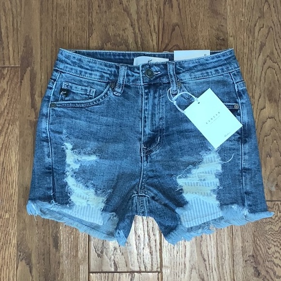 🇺🇸SALE🇺🇸KANCAN Distressed denim shorts frayed - Picture 7 of 11
